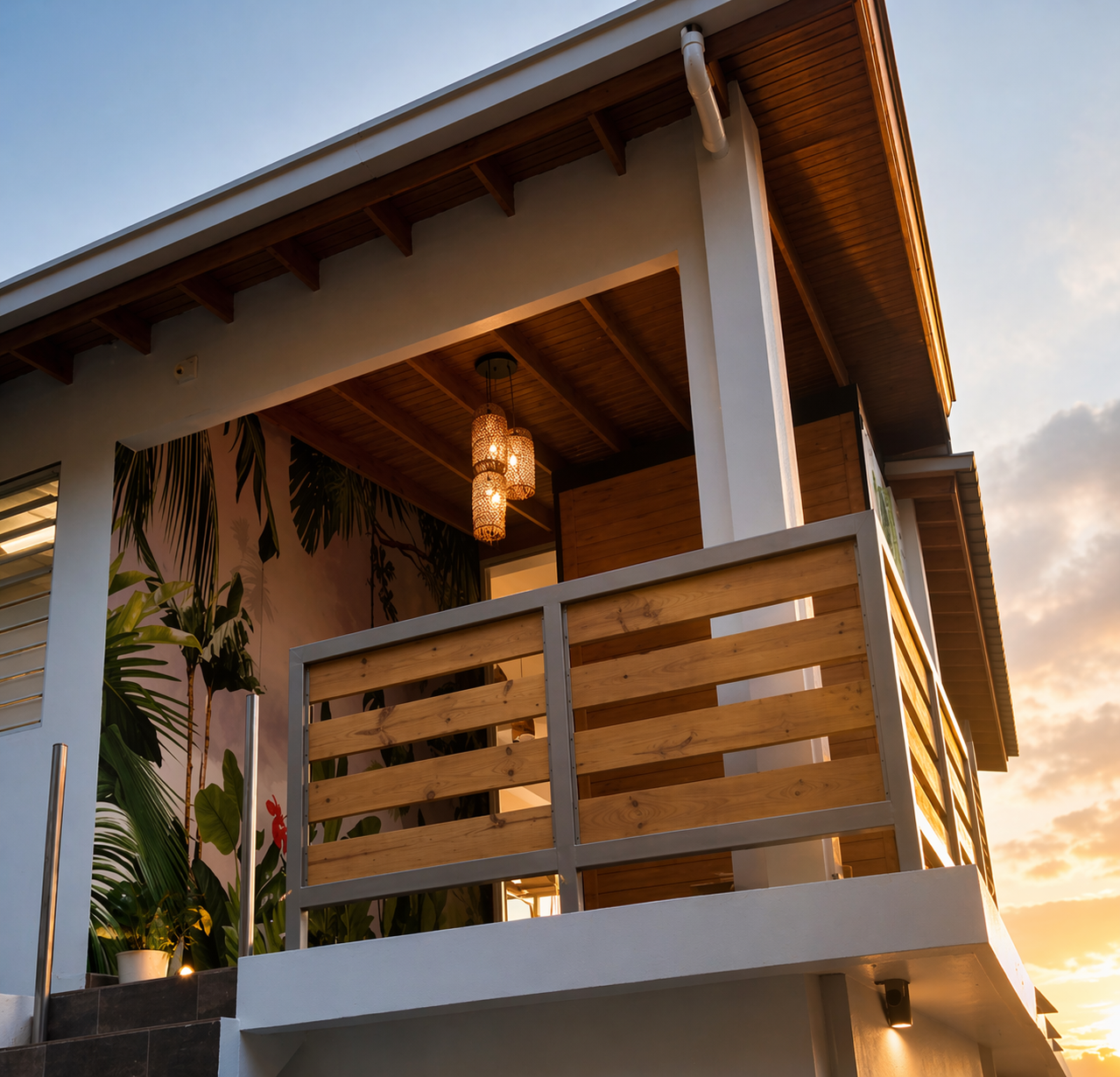 Barandal aluminio y madera — RI Aluminum Puerto Rico